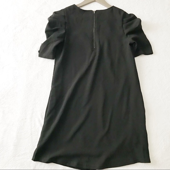Tobi Button Lined Ruched Sleeve LBD W/ Poc… - Picture 3 of 8